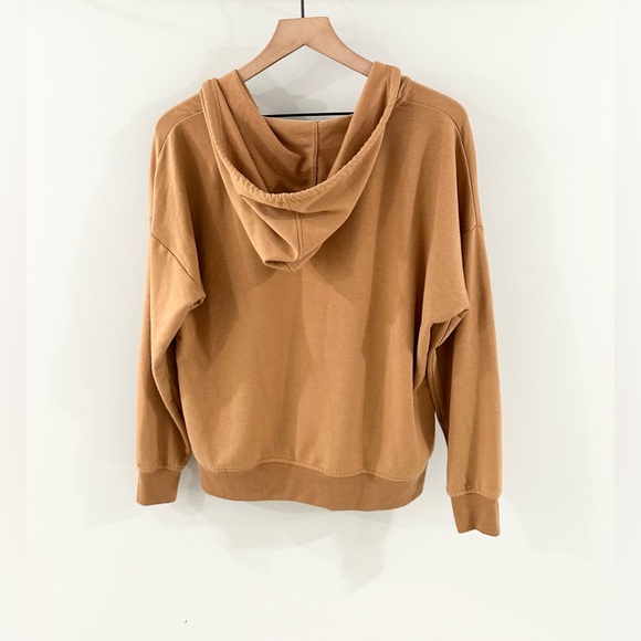 Rae Dunn ‘Namaste’ Hooded Pullover Brown Size Small - Picture 5 of 5